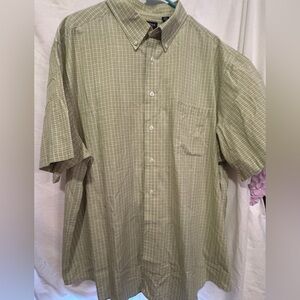 Roundtree & Yorke Green Casual Button Down Shirt